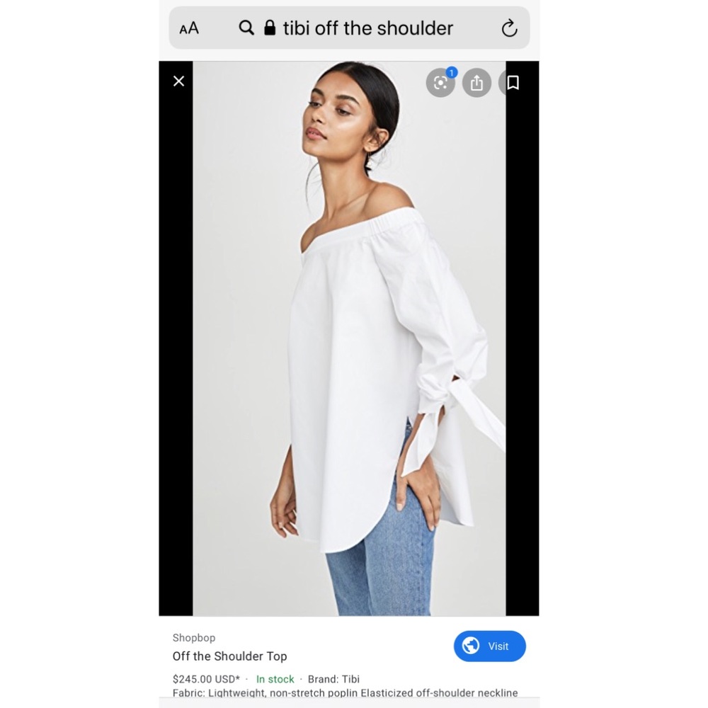 Tibi Off the Shoulder Tops